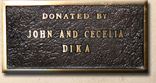 Window donated by John and Cecelia Dika